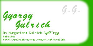 gyorgy gulrich business card